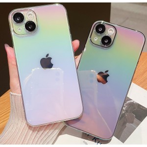 Чехол пластиковый Gradient Case для iPhone 14 Pro (прозрачно-розовый)